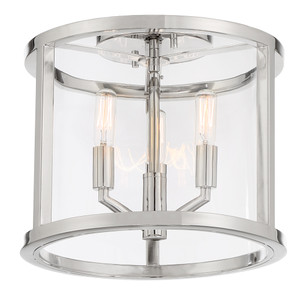 Libby Langdon 3 Light Polished Nickel Semi-Flush (DEV-B8003-PN_CEILING) Libby Langdon 3 Light Polished Nickel Semi-Flush (DEV-B8003-PN_CEILING)