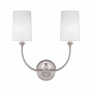 Libby Langdon 2 Light Polished Nickel Sconce (2242-PN)