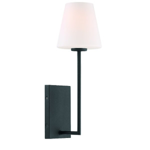 Lena 1 Light Black Forged Sconce (LEN-250-OP-BF) Lena 1 Light Black Forged Sconce (LEN-250-OP-BF)