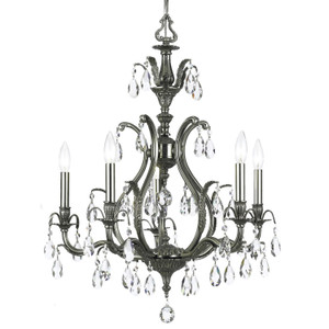 Dawson 5 Light Pewter Chandelier (5565-PW-CL-MWP)