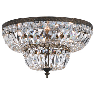 Crystorama 4 Light Clear Spectra Bronze Flush Mount (718-EB-CL-SAQ) Crystorama 4 Light Clear Spectra Bronze Flush Mount (718-EB-CL-SAQ)