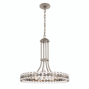 Clover 8 Light Brushed Nickel Chandelier (CLO-8898-BN)