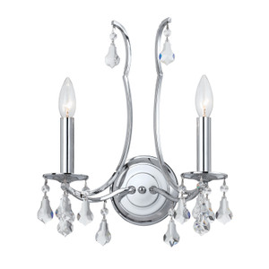 Cedar 2 Light Polished Chrome Swarovski Sconce (5932-CH-CL-S) Cedar 2 Light Polished Chrome Swarovski Sconce (5932-CH-CL-S)
