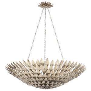 Broche 8 Light Antique Silver Chandelier (519-SA) Broche 8 Light Antique Silver Chandelier (519-SA)