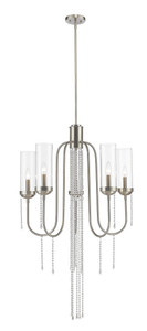 Siena 5 Light Chandelier in Brushed Nickel (433-5BN)