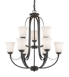 Halliwell 9 Light Chandelier In Bronze (7000-9BRZ)