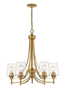 Joliet 5 Light Chandelier in Olde Brass (473-5OBR)