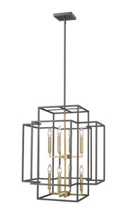 Titania 8 Light Chandelier in Bronze + Olde Brass (454-28BRZ-OBR)