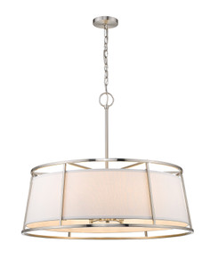 Lenyx Pendant 8 Light Pendant in Brushed Nickel (1935-32BN) Lenyx Pendant 8 Light Pendant in Brushed Nickel (1935-32BN)