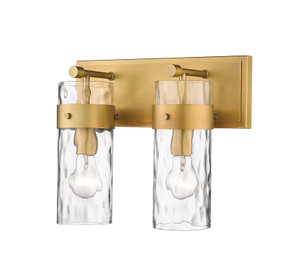 Fontaine 2 Light Vanity in Rubbed Brass (3035-2V-RB) Fontaine 2 Light Vanity in Rubbed Brass (3035-2V-RB)