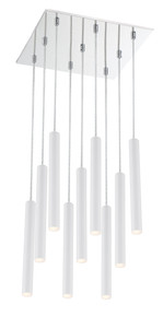 Forest 9 Light Chandelier in Chrome (917MP12-WH-LED-9SCH)