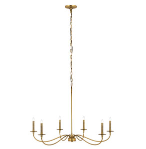 Arrington 6 Light Chandelier in Rubbed Brass (2301-42RB) Arrington 6 Light Chandelier in Rubbed Brass (2301-42RB)