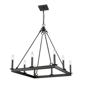 Barclay 8 Light Chandelier in Matte Black (482S-8-26MB)
