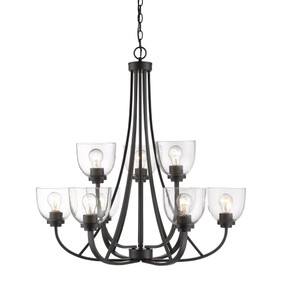 Ashton  9 Light Chandelier in Bronze (460-9-BRZ)