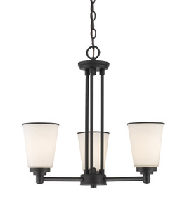 Jarra 3 Light Chandelier in Bronze (432-3BRZ)