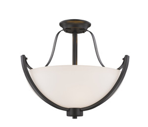 Halliwell 3 Light Semi Flush In Bronze (7000SF-BRZ)