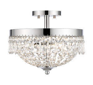 Danza 3 Light Semi Flush In Chrome (431SF3-CH)