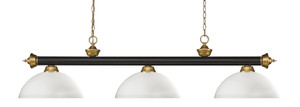 Riviera 3 Light Billiard in Bronze + Satin Gold (200-3BRZ+SG-DMO14)