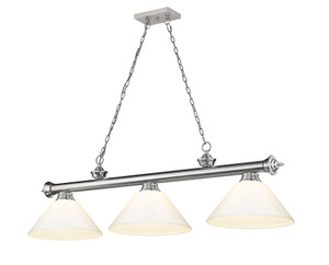 Cordon 3 Light Billiard in Brushed Nickel (2306-3BN-PWH)