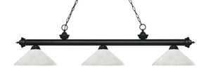 Riviera 3 Light Billiard in Matte Black (200-3MB-AWL14)