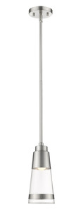 Ethos 1 Light Mini Pendant in Brushed Nickel (1921MP-BN-LED)