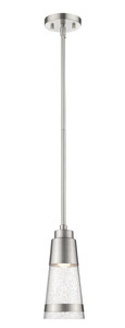 Ethos 1 Light Mini Pendant in Brushed Nickel (1922MP-BN-LED)