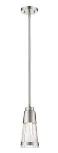 Ethos 1 Light Mini Pendant in Brushed Nickel (1923MP-BN-LED)