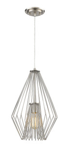 Quintus 1 Light Pendant in Brushed Nickel (442MP12-BN)
