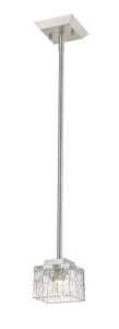 Rubicon 1 Light Pendant in Brushed Nickel (1927MP-BN)