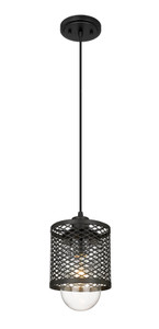Kipton 1 Light Pendant in Matte Black (3037MP-MB)