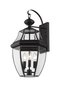 Westover 3 Light Outdoor Wall Light in Black (580B-BK)