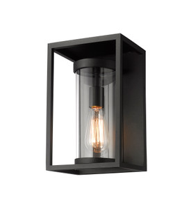 Dunbroch 1 Light Outdoor Wall Light in Black (584S-BK)