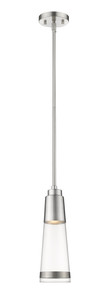 Ethos 1 Light Pendant In Brushed Nickel (1921P-BN-LED)