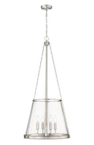 Prescott 4 Light Pendant in Brushed Nickel (341P18-BN)
