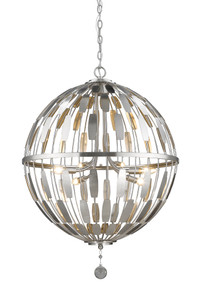 Almet 6 Light Pendant in Brushed Nickel (430B24-BN) Almet 6 Light Pendant in Brushed Nickel (430B24-BN)