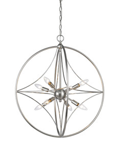 Cortez 8 Light Pendant in Brushed Nickel (452-24BN)
