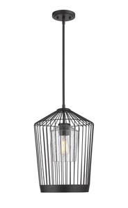 Lido 1 Light Pendant in Matte Black (342P13-MB)