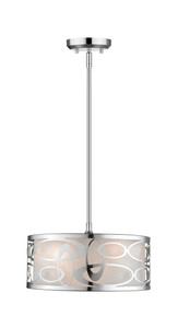 Opal 3 Light Pendant In Chrome (195-14CH)
