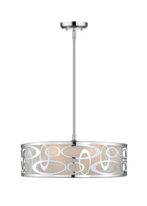 Opal 4 Light Pendant In Chrome (195-20CH)
