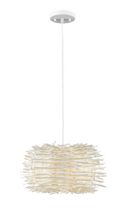 Sora 1 Light Pendant in White (459-16WH)