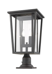 Seoul 2 Light Outdoor Pier Mounted Fixture in Oil Rubbed Bronze (571PHBR-533PM-ORB) Seoul 2 Light Outdoor Pier Mounted Fixture in Oil Rubbed Bronze (571PHBR-533PM-ORB)