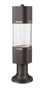 Lestat 1 Light Outdoor LED Post Head with Pier Mount in Deep Bronze (562PHBR-553PM-DBZ-LE)