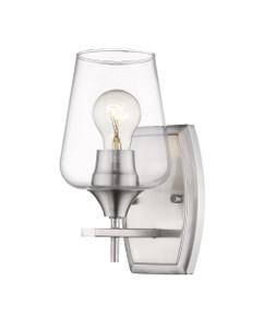 Joliet 1 Light Wall Sconce in Brushed Nickel (473-1S-BN)