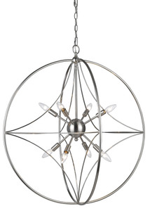 Cortez 8 Light Pendant in Brushed Nickel (452-30BN)