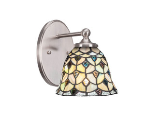 Capri 1 Light Wall Sconce In Brushed Nickel (5911-BN-9965)