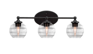 Capri 3 Light Vanity In Matte Black (5913-MB-5110)