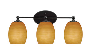 Capri 3 Light Vanity In Matte Black (5913-MB-625)