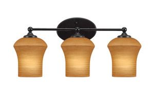 Capri 3 Light Vanity In Matte Black (5913-MB-680)