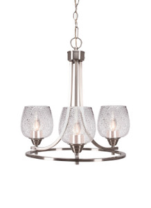 Paramount 3 Light Chandelier In Brushed Nickel (3403-BN-4812)