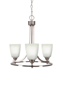 Paramount 3 Light Chandelier In Brushed Nickel (3403-BN-460) Paramount 3 Light Chandelier In Brushed Nickel (3403-BN-460)